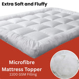 Luxury Mattress Topper – Extra Thick 11cm Deep Fill | Hypoallergenic Microfibre | Hotel-Style Comfort UK