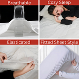 Quilted Mattress Protector Sheet | 40cm Deep Fit Skirt | 200 GSM Triple Fill | Lightweight, Breathable &amp; Noiseless