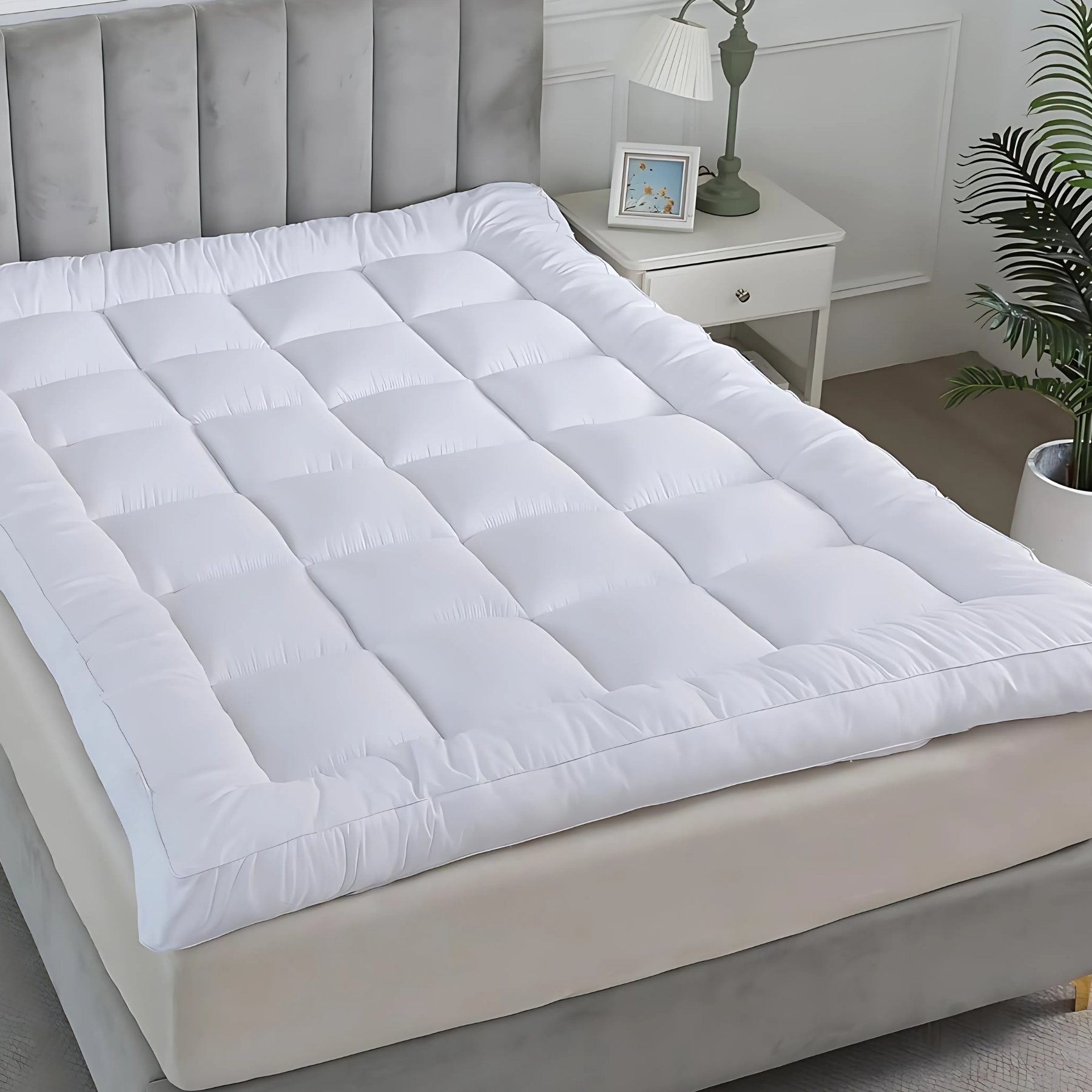 10cm Extra Thick Mattress Topper | 1100GSM Deep-Fill Luxury | All UK Sizes | 4AS