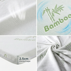 Bamboo Gel Memory Foam Mattress Topper 2.5cm Cooling Orthopedic, All UK Sizes - 4AS - 4A's Global