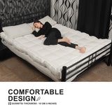 Microfiber Mattress Topper 10cm Luxury Hotel Quality Full Size Bed Soft  Firm Pad, Box Stitched Elasticated Corner Straps