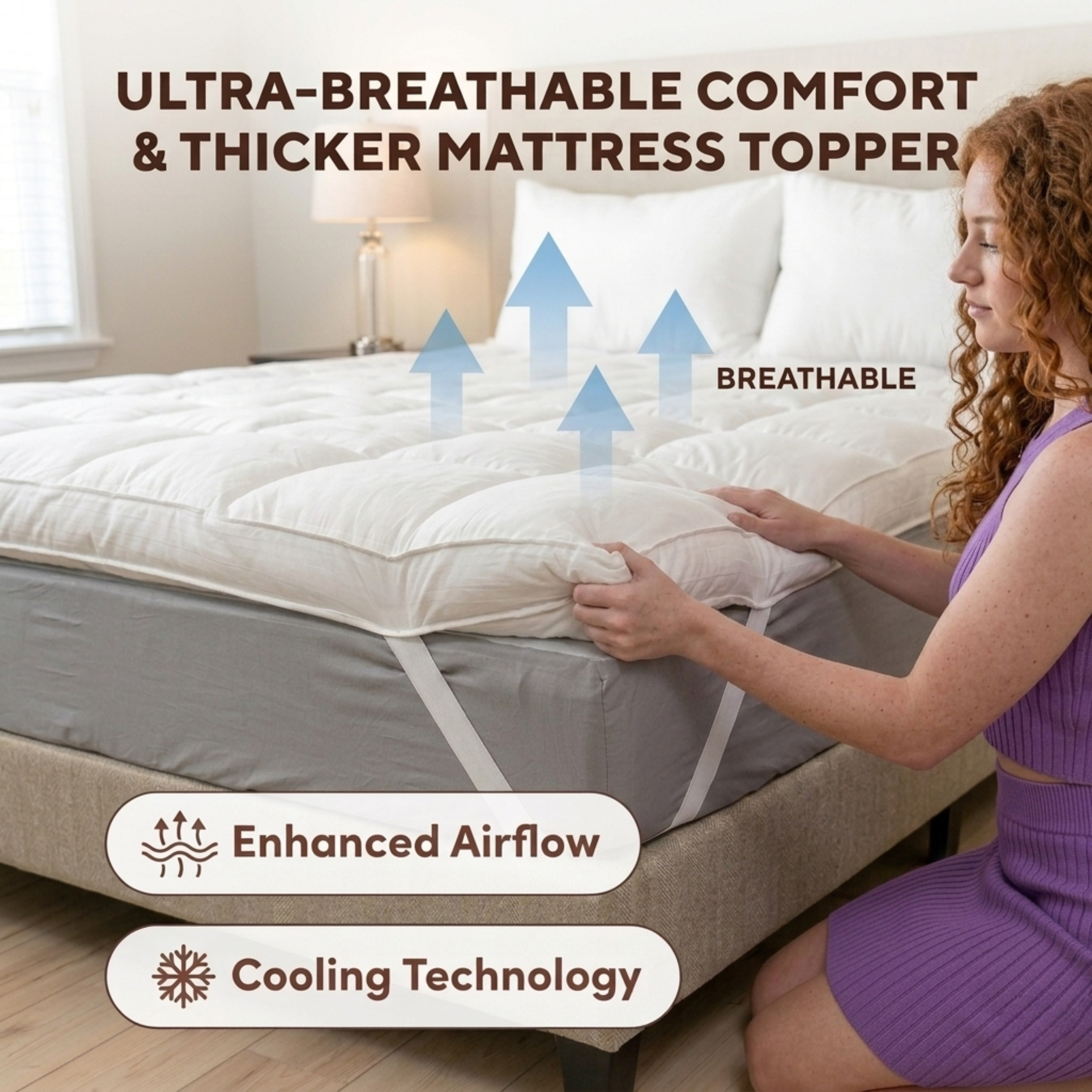 10cm Extra Thick Mattress Topper | 1100GSM Deep-Fill Luxury | All UK Sizes | 4AS