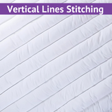 Mattress Topper Stripe Design Hypoallergenic Microfiber 4cm