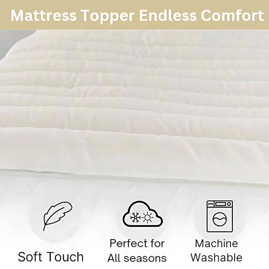 Microfibre Mattress Topper 4cm Deep Soft Breathable Hypoallergenic, All UK Sizes - 4AS - 4A's Global