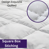 Luxury Extra-Thick Mattress Topper – Deep-Filled Microfibre Comfort Layer Quilted, Luxury Hotel Mattress Pads Box Stitched Elasticated Corner Straps