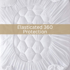 Quilted Mattress Protector 200GSM Triple Fill 40cm Deep Skirt, All UK Sizes - 4AS - 4A's Global