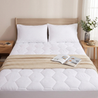 Quilted Mattress Protector 200GSM Triple Fill 40cm Deep Skirt, All UK Sizes - 4AS - 4A's Global