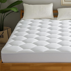 Quilted Mattress Protector 200GSM Triple Fill 40cm Deep Skirt, All UK Sizes - 4AS - 4A's Global
