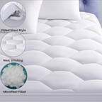 Quilted Mattress Protector 200GSM Triple Fill 40cm Deep Skirt, All UK Sizes - 4AS - 4A's Global