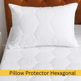 CL Mattress Protector Sheet | Lightweight, Breathable &amp; Noise-Free | Deep Fit 30cm Skirt | Hexagonal Style (Copy) - 4A's Global