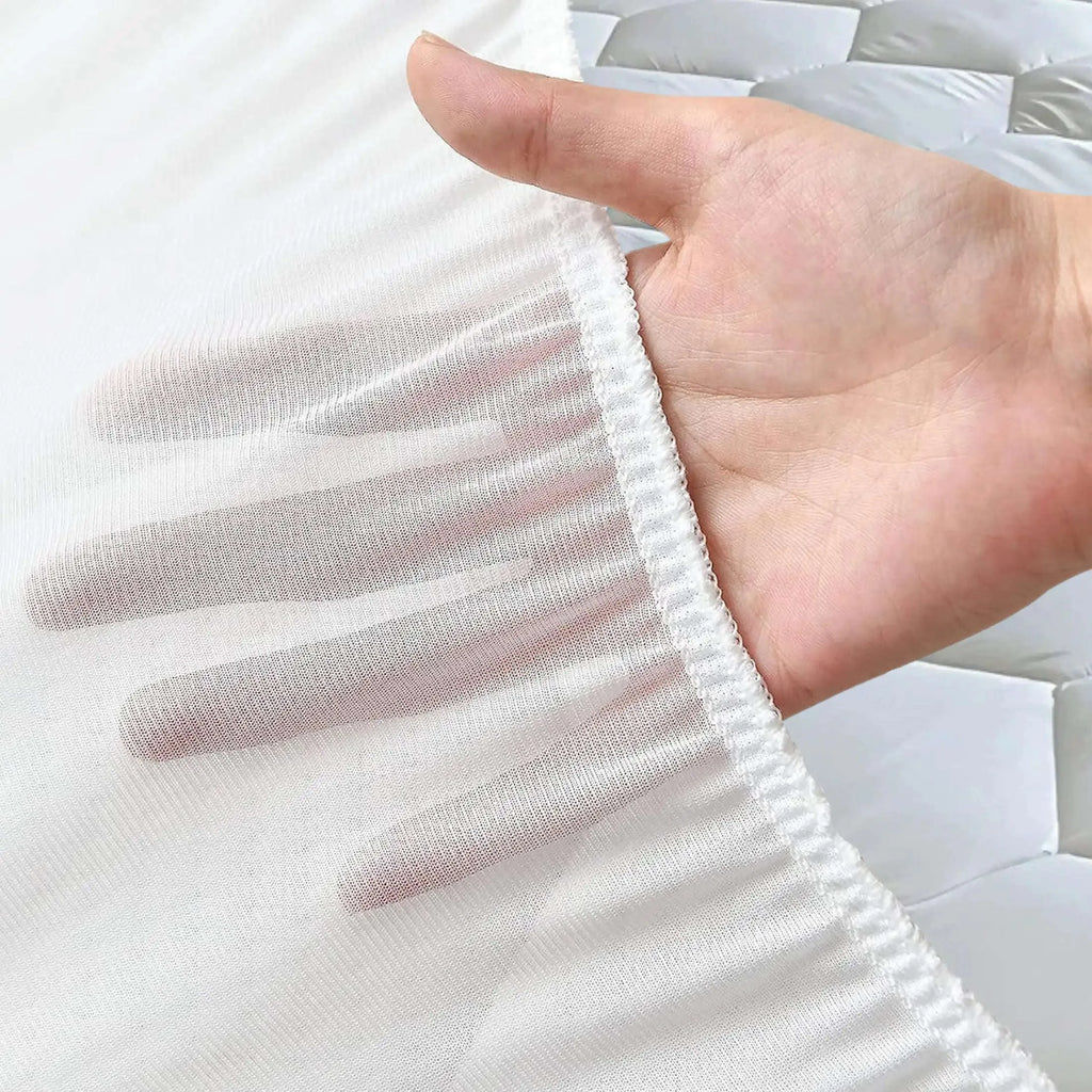 CL Mattress Protector Sheet | Lightweight, Breathable &amp; Noise-Free | Deep Fit 30cm Skirt | Hexagonal Style (Copy) - 4A's Global