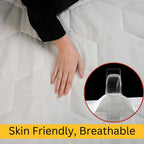 CL Mattress Protector Sheet | Lightweight, Breathable &amp; Noise-Free | Deep Fit 30cm Skirt | Hexagonal Style (Copy) - 4A's Global