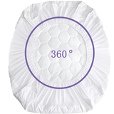CL Mattress Protector Sheet | Lightweight, Breathable &amp; Noise-Free | Deep Fit 30cm Skirt | Hexagonal Style (Copy)