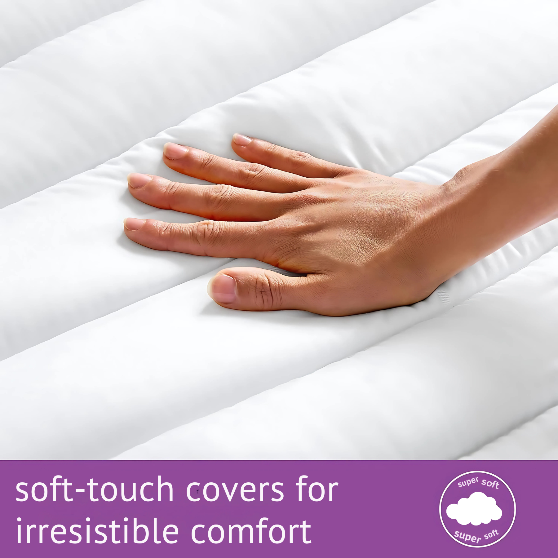 Hypoallergenic Microfiber Mattress Topper – 4cm / 1.57inch&nbsp;Deep | Luxury Comfort &amp; Support | Breathable &amp; Allergy-Safe - 4A's Global