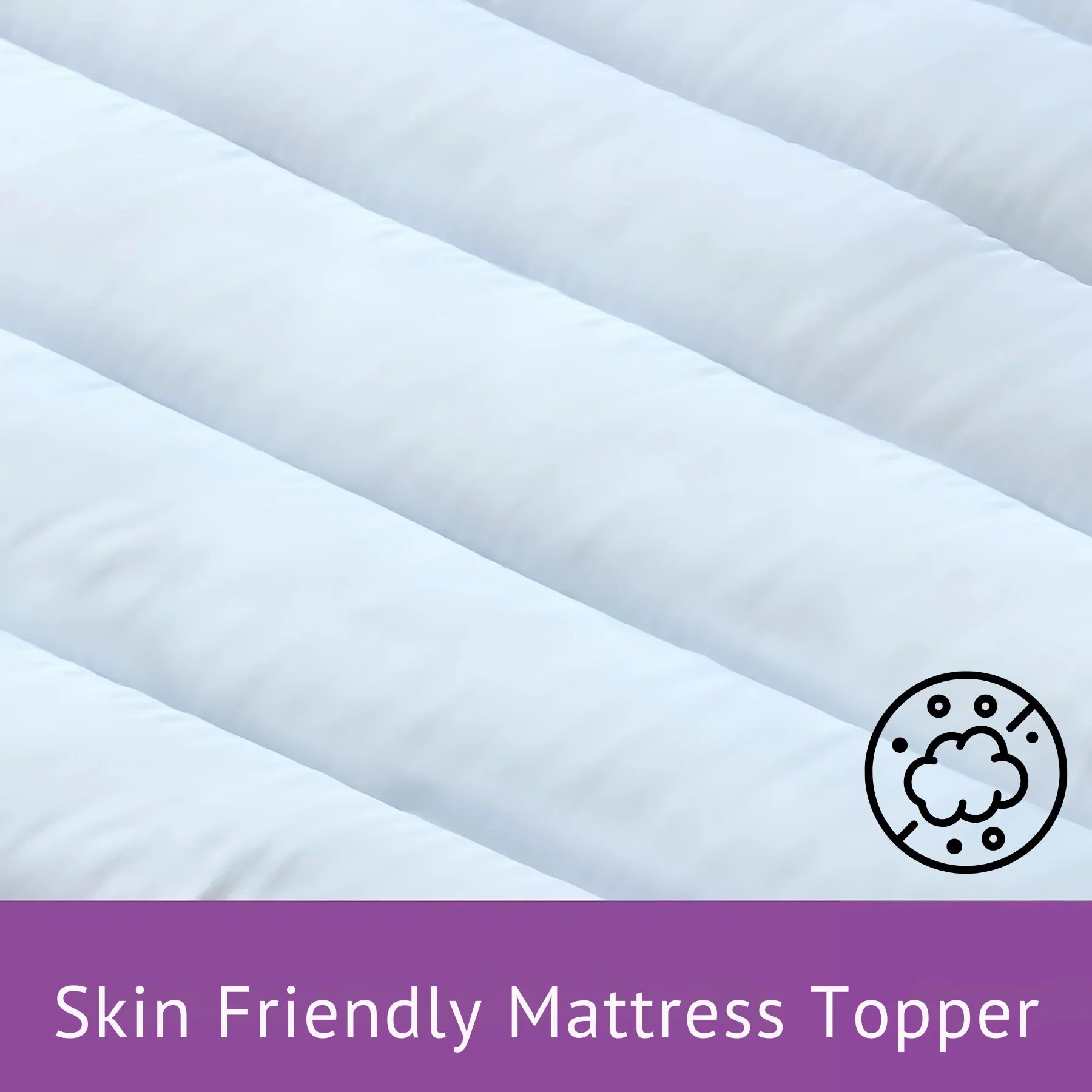 Hypoallergenic Microfiber Mattress Topper – 4cm / 1.57inch&nbsp;Deep | Luxury Comfort &amp; Support | Breathable &amp; Allergy-Safe - 4A's Global