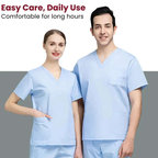 2Pcs Medical Scrub Suit – Men & Women Hospital Workwear - 4A's Global