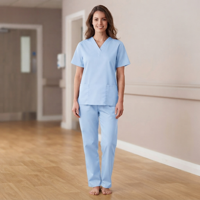 Medical Scrub Suit 2 Piece Unisex Hospital Workwear 3 Colours 6 Sizes - High Living - 4A's Global