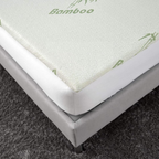 Bamboo Gel Memory Foam Mattress Topper 2.5cm Cooling Orthopedic, All UK Sizes - 4AS - 4A's Global