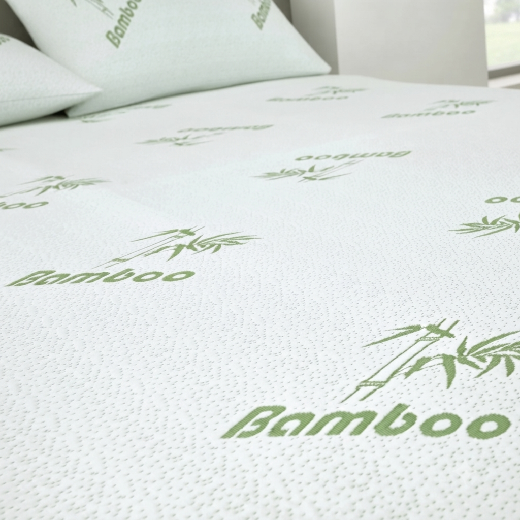 Bamboo Gel Memory Foam Mattress Topper 2.5cm Cooling Orthopedic, All UK Sizes - 4AS - 4A's Global