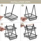 2 Tier Fruit and Veg Basket Countertop Space Saving Kitchen Organiser - SGM - 4A's Global