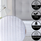 Microfibre Mattress Topper 4cm Deep Soft Breathable Hypoallergenic Elasticated Straps - Cozy Living - 4A's Global