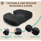 Memory Foam Seat Cushion Hip Tailbone Coccyx Pain Relief Ergonomic 45x35cm - 4AS - 4A's Global
