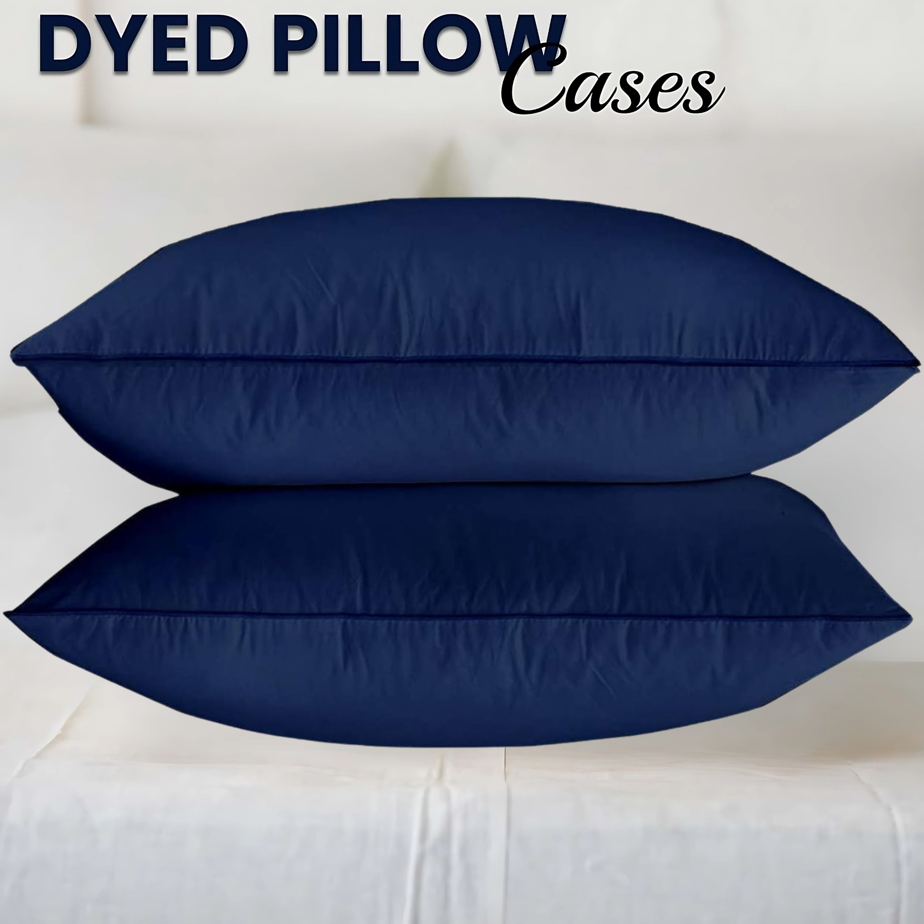 2x Luxury Percale Polycotton Pillowcase Pair – Soft, Durable &amp; Hotel-Quality Bedding for UK Beds - 4A's Global