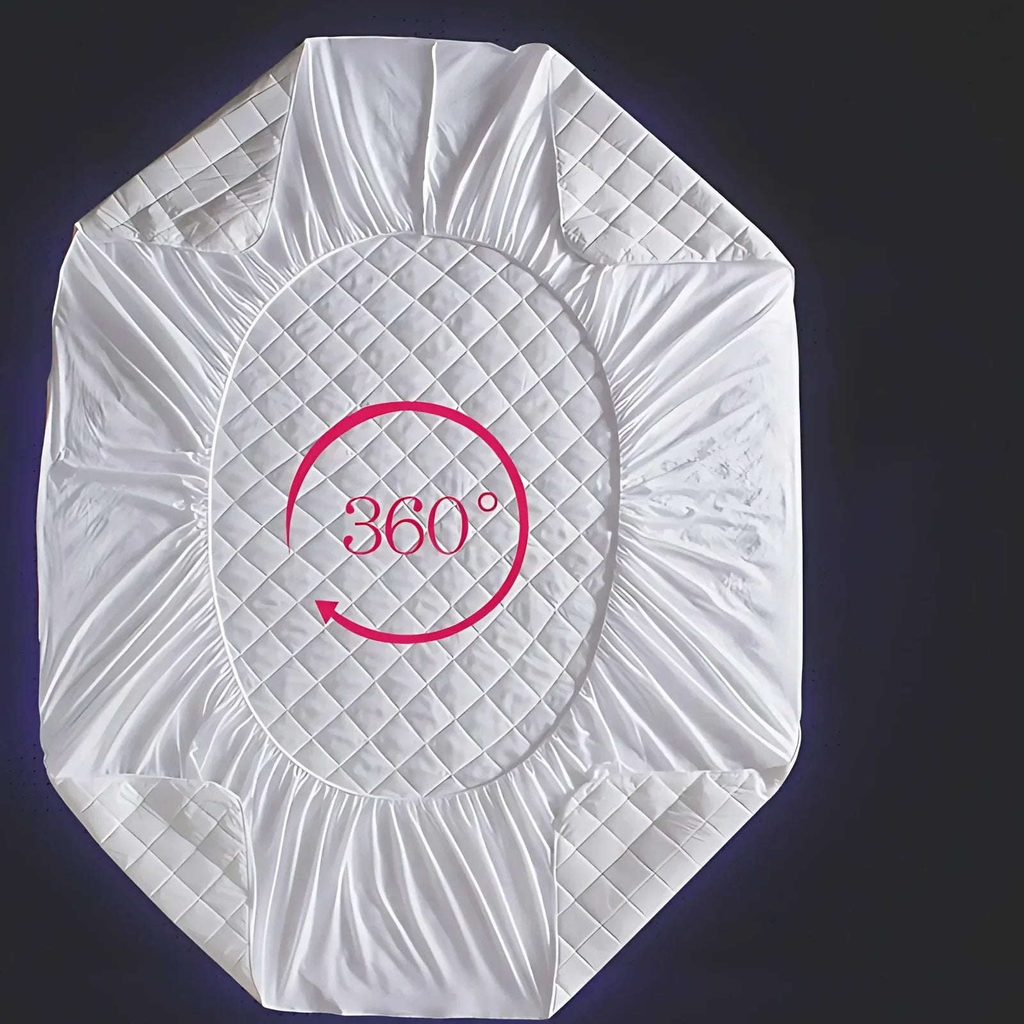 Waterproof Bamboo Mattress Protector – Hypoallergenic, Breathable, Fitted Sheet Design, Noise-Free Protection - 4A's Global