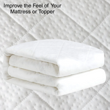 Waterproof Premium Bamboo Quilted Mattress Protector - Non Noisy Bed Bug Proof - Diamond Shape