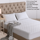 Waterproof Premium Bamboo Quilted Mattress Protector - Non Noisy Bed Bug Proof - Diamond Shape