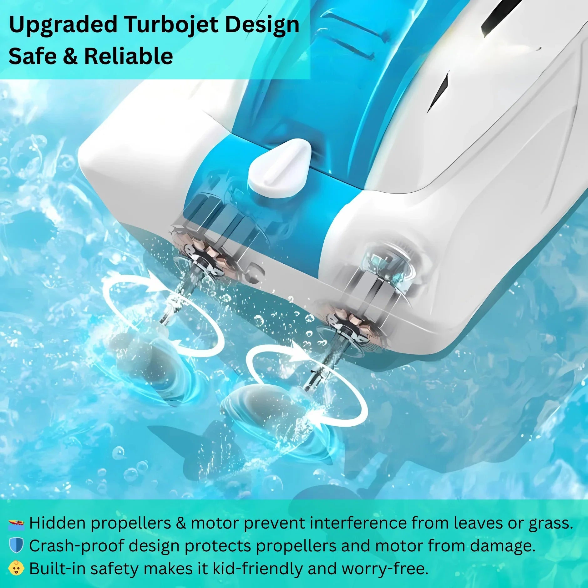 High-Speed RC Racing Boat – Remote Control Boat 2.4GHz – Dual Motor High-Speed Racing RC Boat with Modular Battery &amp; Waterproof Design - 4A's Global