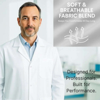 Unisex White Lab Coat | Salon Coat | Stylist Smock | Professional Workwear – Premium Polycotton Long Sleeve - 4A's Global