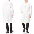 Unisex White Lab Coat | Salon Coat | Stylist Smock | Professional Workwear – Premium Polycotton Long Sleeve - 4A's Global