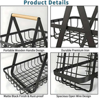 2-Tier Countertop Fruit & Veg Basket – Space-Saving Organizer - 4A's Global