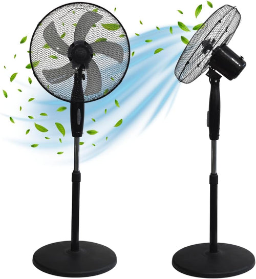 16” Adjustable Pedestal Fan – 3-Speed Quiet Oscillating Cooling