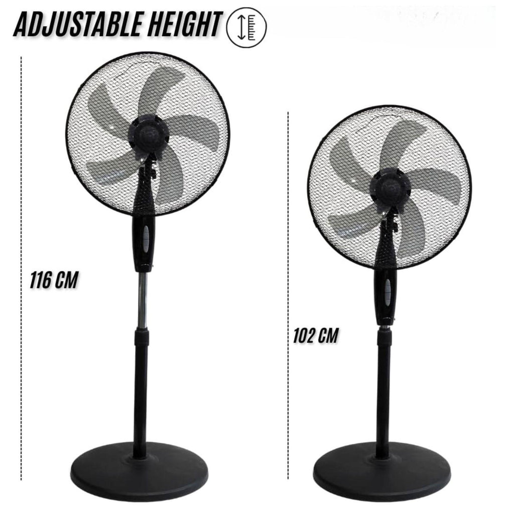 16” Adjustable Pedestal Fan – 3-Speed Quiet Oscillating Cooling