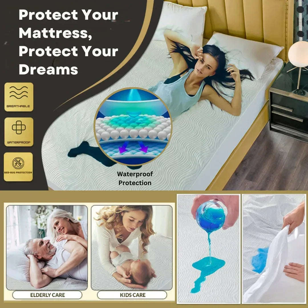 3D Air Layer Bamboo Fabric Mattress Topper Pad – Cooling, Breathable &amp; Hypoallergenic Comfort | Multiple Sizes - 4A's Global