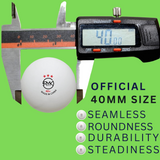 3-Star Ping Pong Balls – 40mm White Table Tennis Balls for Training, Matches, Beer Pong &amp; Party Games - 4A's Global