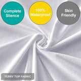 Moses Basket, Cradle, Bassinet & Crib Mattress Protector – Terry Towel, Waterproof, Breathable & Noise-Free Elasticated , Breathable Soft Cozy (75x37+15cm)