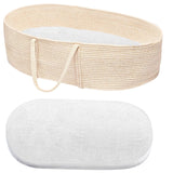 Moses Basket, Cradle, Bassinet & Crib Mattress Protector – Terry Towel, Waterproof, Breathable & Noise-Free Elasticated , Breathable Soft Cozy (75x37+15cm)