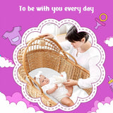 Moses Basket, Cradle, Bassinet & Crib Mattress Protector – Terry Towel, Waterproof, Breathable & Noise-Free Elasticated , Breathable Soft Cozy (75x37+15cm)