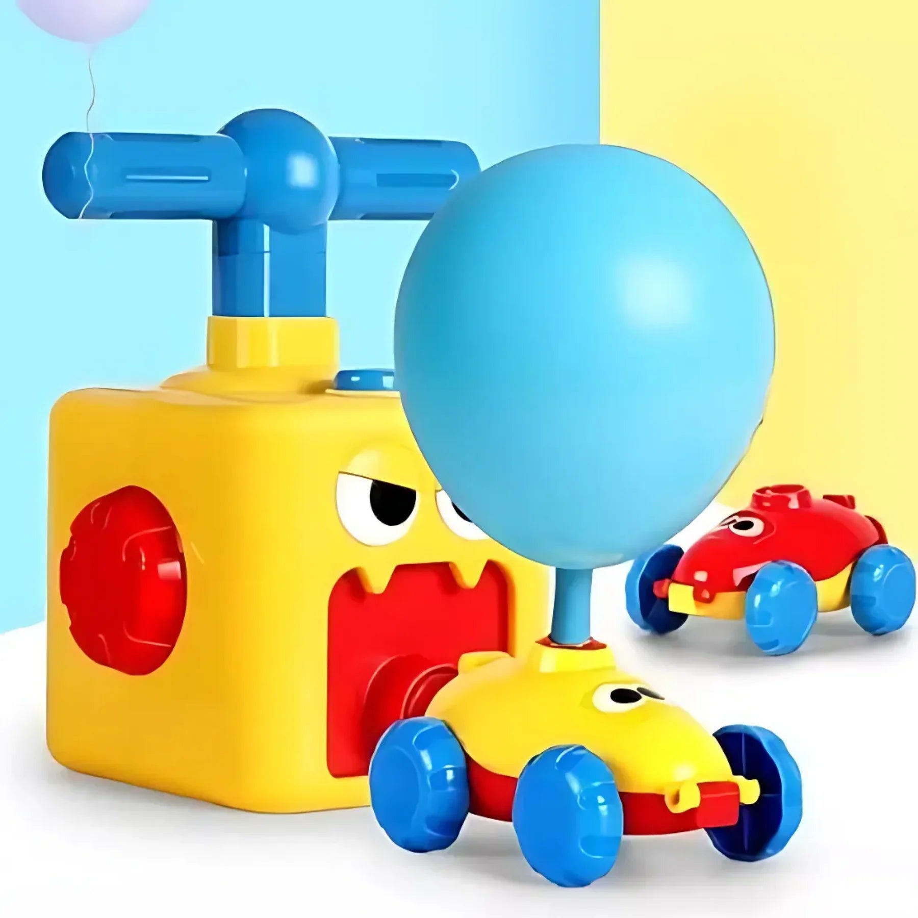 Balloon Powered Cars Toy for Kids, Balloon Launcher Air Powered Race Car -  Attach balloon Inflate Press release Go - 4A's Global