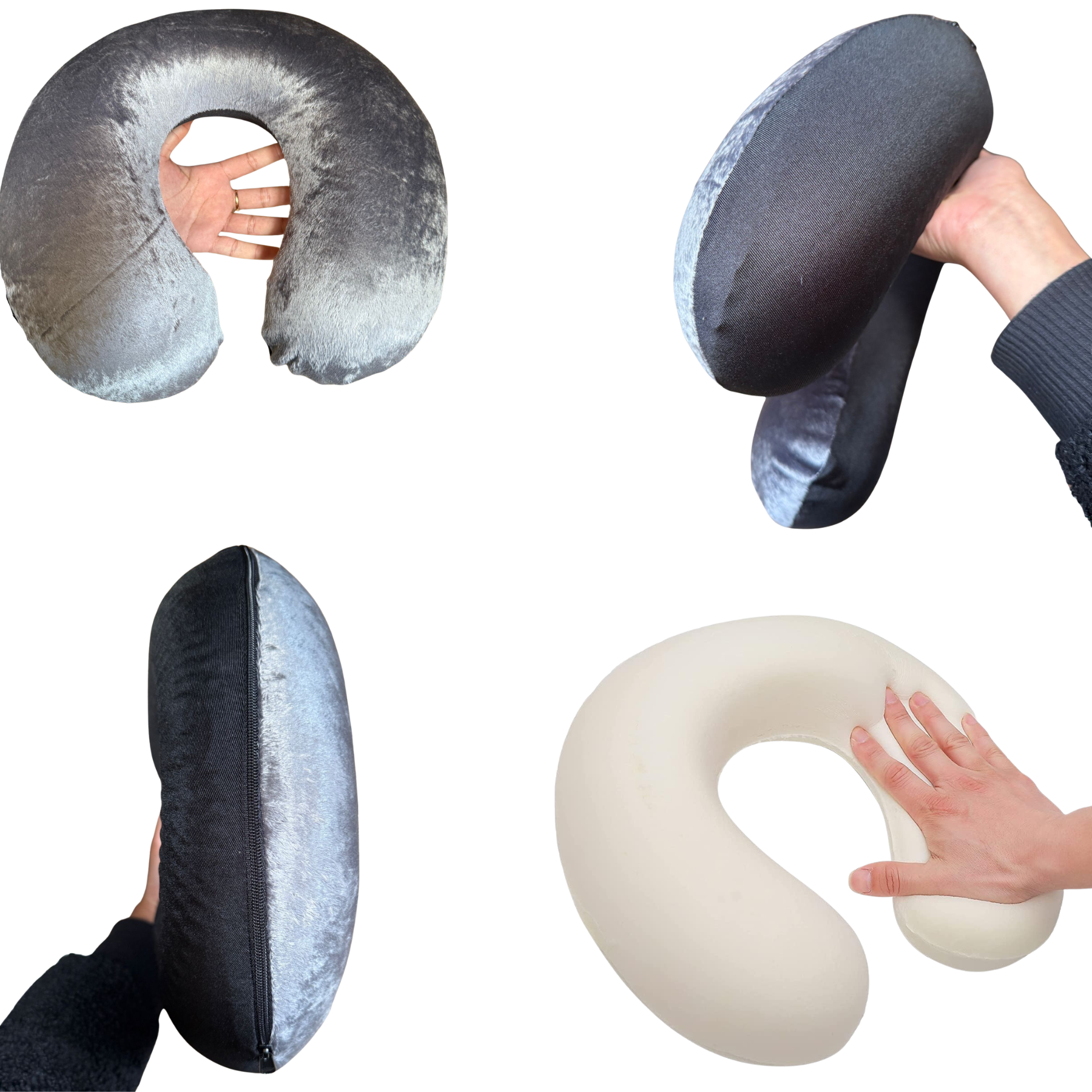Cooling Memory Foam Travel Pillow Ergonomic Neck Support for Flights and Car - High Living - 4A's Global