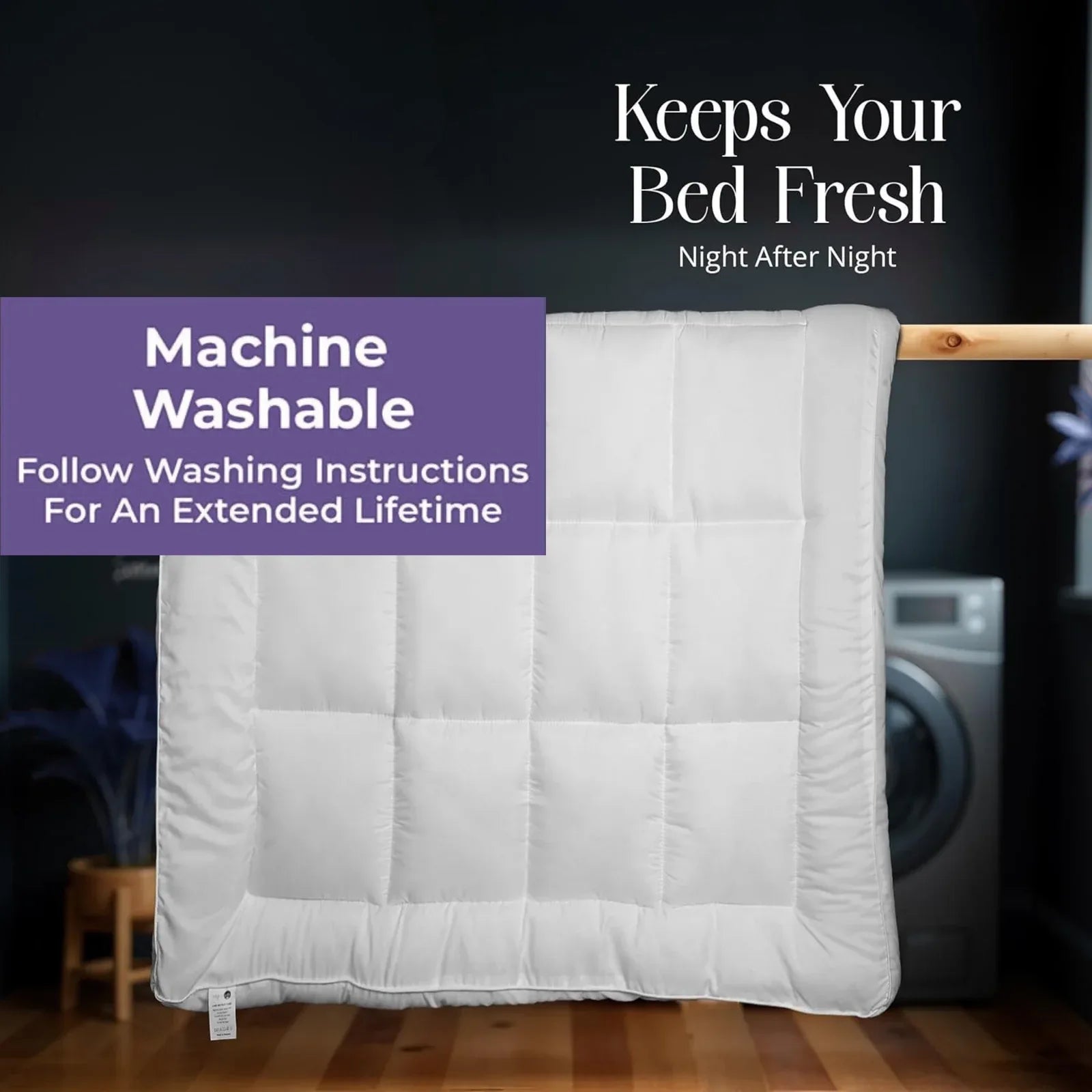 Luxury Mattress Topper – Extra Thick 11cm Deep Fill | Hypoallergenic Microfibre | Hotel-Style Comfort UK - 4A's Global
