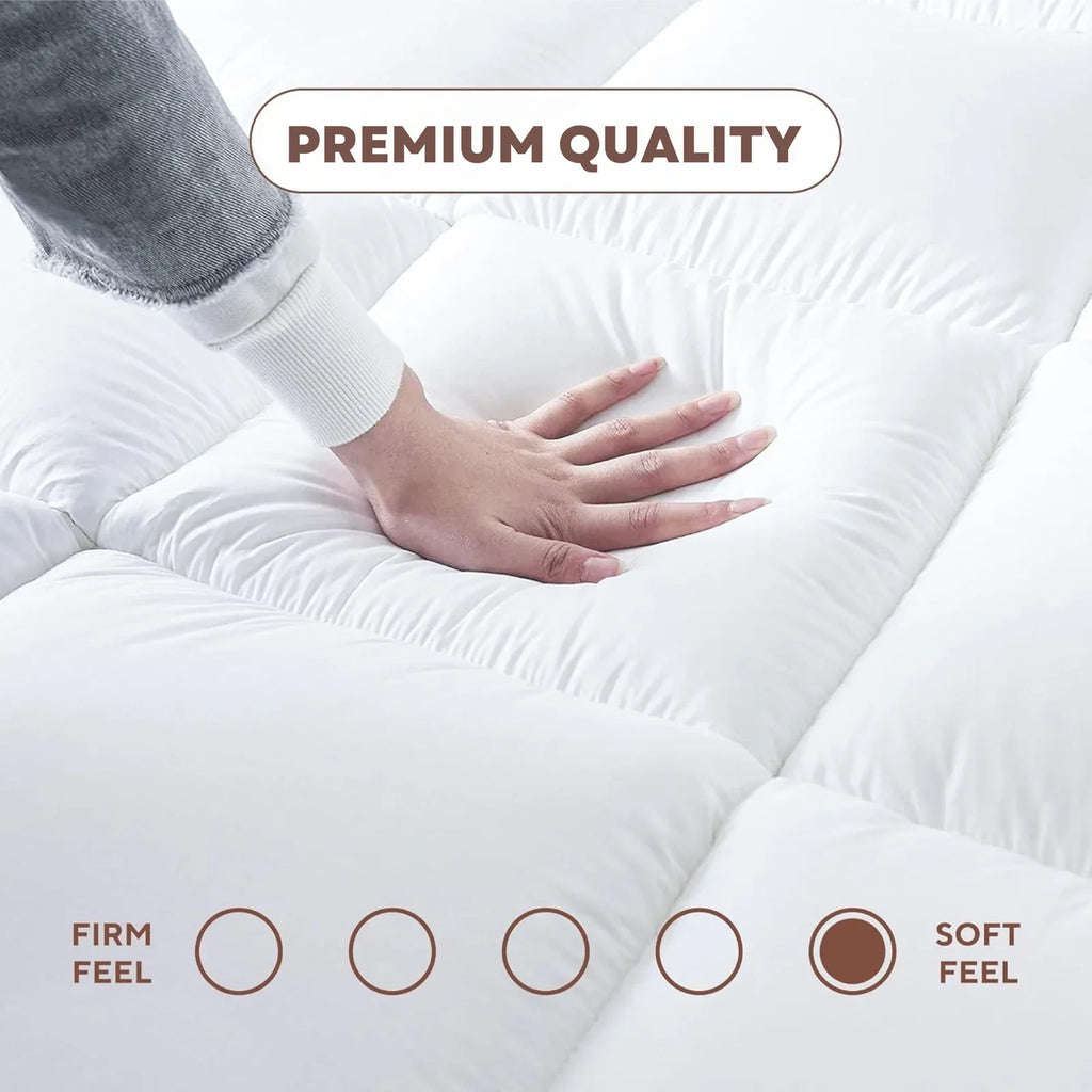 Luxury Mattress Topper – Extra Thick 11cm Deep Fill | Hypoallergenic Microfibre | Hotel-Style Comfort UK - 4A's Global