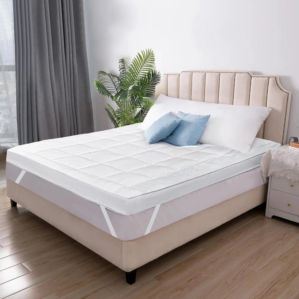 Luxury Mattress Topper – Extra Thick 11cm Deep Fill | Hypoallergenic Microfibre | Hotel-Style Comfort UK - 4A's Global