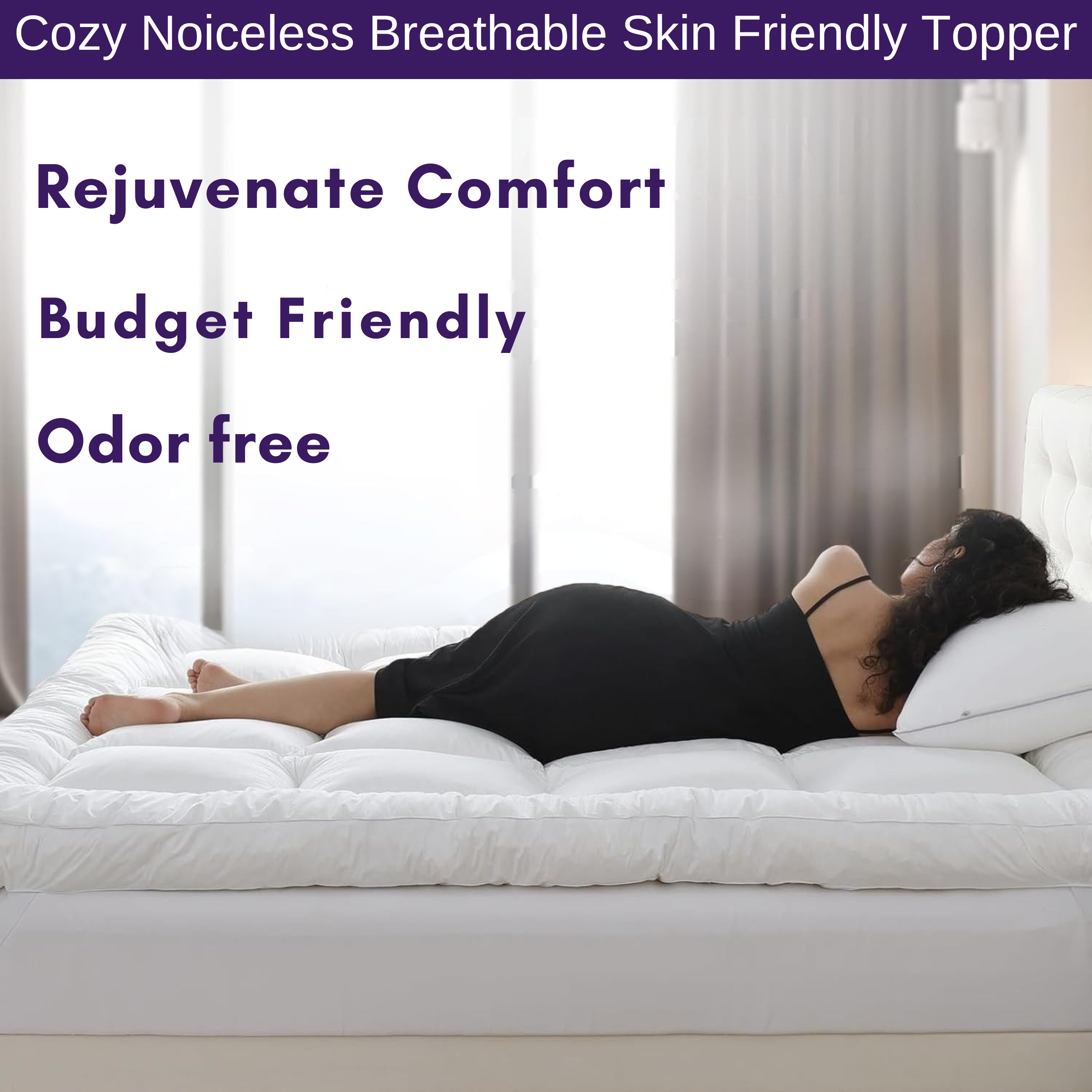 Luxury Mattress Topper – Extra Thick 11cm Deep Fill | Hypoallergenic Microfibre | Hotel-Style Comfort UK - 4A's Global