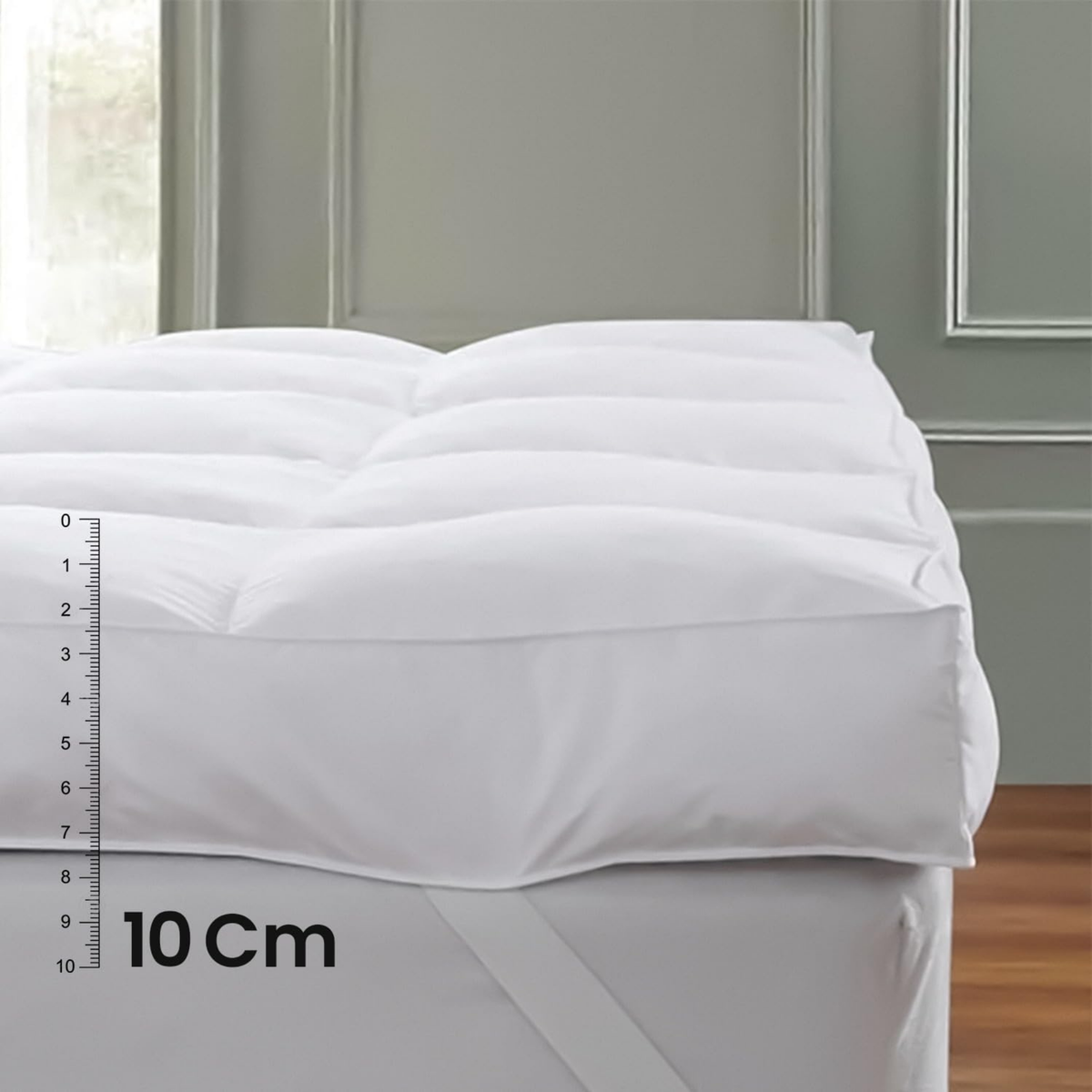 Mattress Topper 10cm Extra Thick 1100GSM Cloud Soft Breathable Hypoallergenic - Cozy Living - 4A's Global