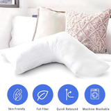 V-Shaped Support Pillow with Removable Cover – Ergonomic Comfort for Sleeping, Reading &amp; Lounging - 4A's Global