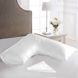 V-Shaped Support Pillow with Removable Cover – Ergonomic Comfort for Sleeping, Reading &amp; Lounging - 4A's Global